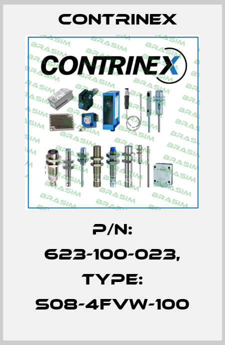 p/n: 623-100-023, Type: S08-4FVW-100 Contrinex