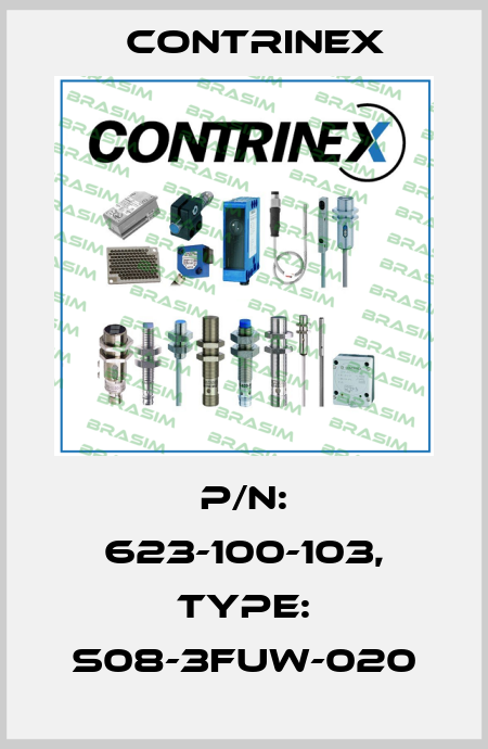 p/n: 623-100-103, Type: S08-3FUW-020 Contrinex