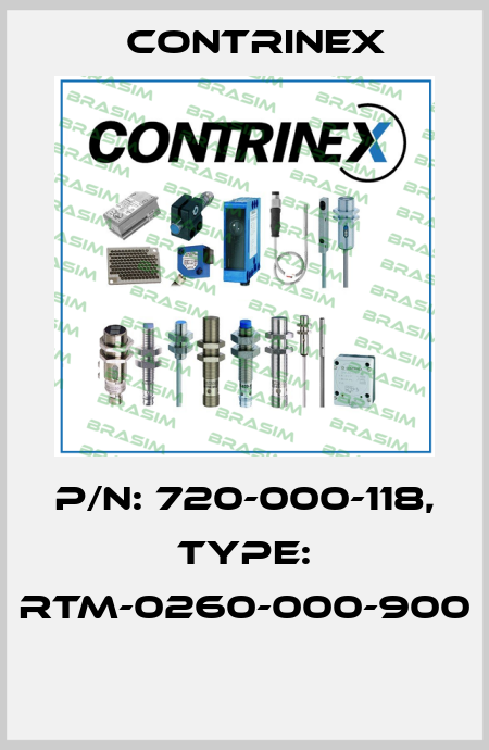 P/N: 720-000-118, Type: RTM-0260-000-900  Contrinex