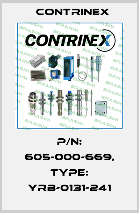 p/n: 605-000-669, Type: YRB-0131-241 Contrinex