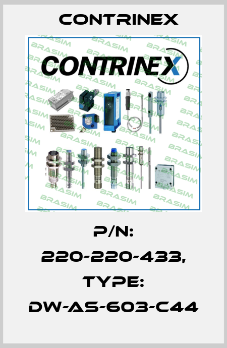 p/n: 220-220-433, Type: DW-AS-603-C44 Contrinex