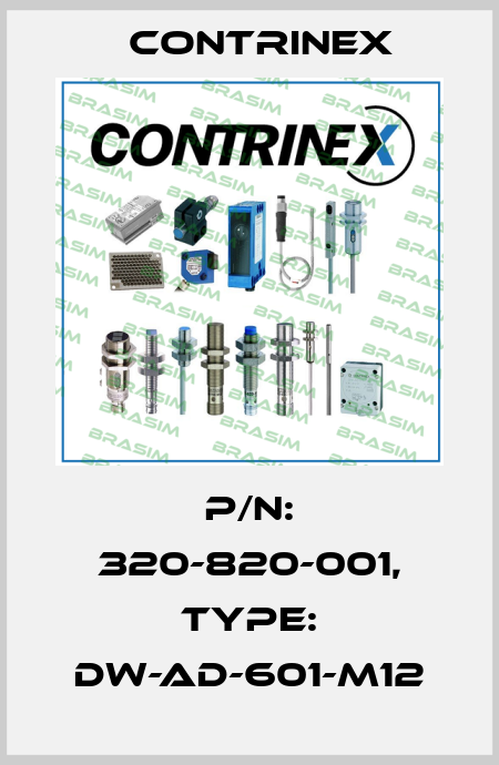 p/n: 320-820-001, Type: DW-AD-601-M12 Contrinex