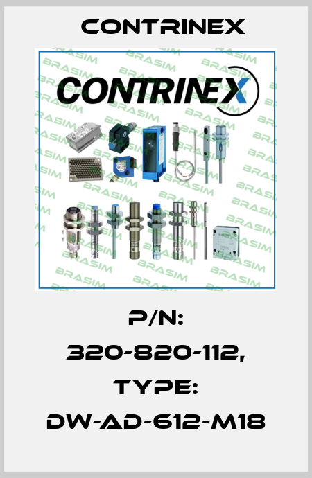 p/n: 320-820-112, Type: DW-AD-612-M18 Contrinex