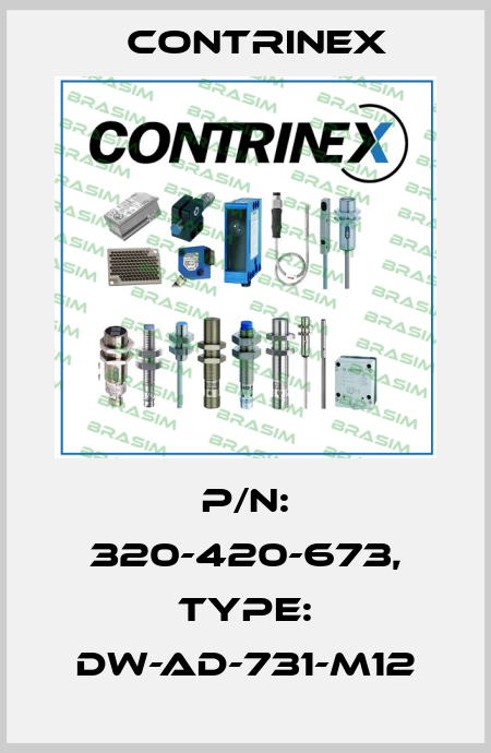 p/n: 320-420-673, Type: DW-AD-731-M12 Contrinex