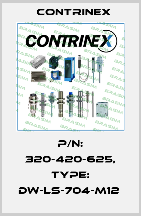 P/N: 320-420-625, Type: DW-LS-704-M12  Contrinex