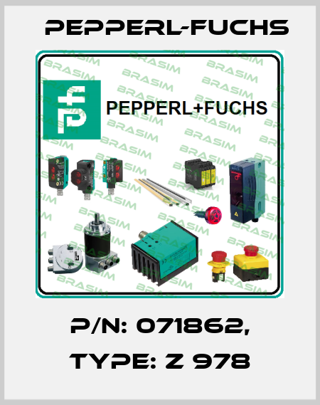 p/n: 071862, Type: Z 978 Pepperl-Fuchs