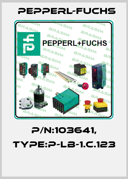P/N:103641, Type:P-LB-1.C.123  Pepperl-Fuchs