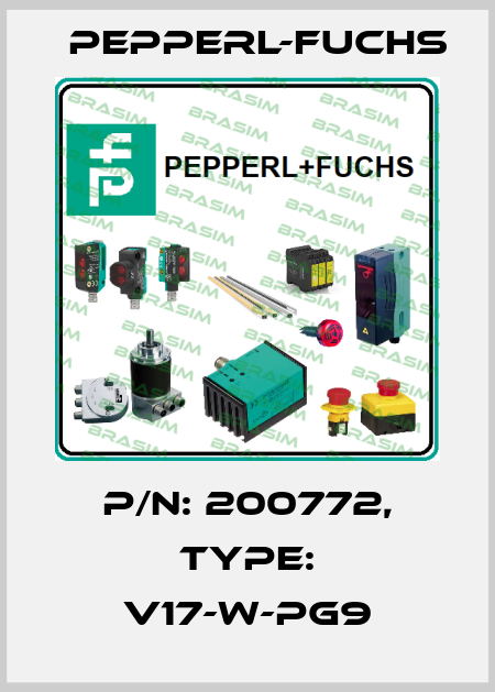 p/n: 200772, Type: V17-W-PG9 Pepperl-Fuchs