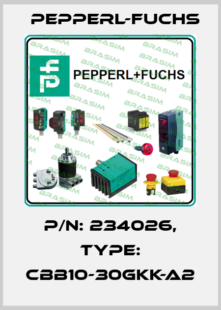 p/n: 234026, Type: CBB10-30GKK-A2 Pepperl-Fuchs