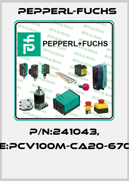 P/N:241043, Type:PCV100M-CA20-670000  Pepperl-Fuchs