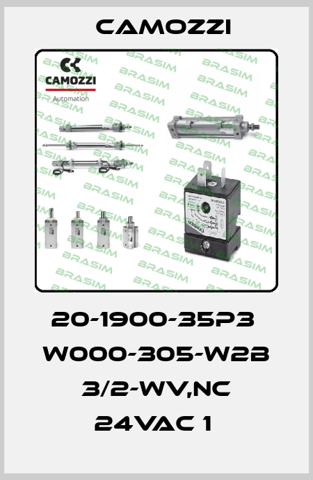20-1900-35P3  W000-305-W2B 3/2-WV,NC 24VAC 1  Camozzi