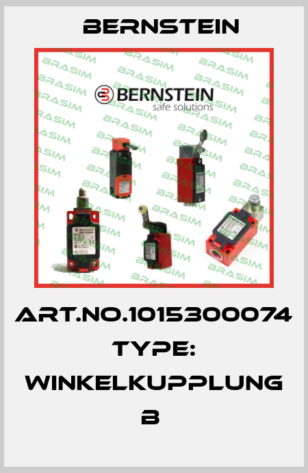 Art.No.1015300074 Type: WINKELKUPPLUNG               B  Bernstein