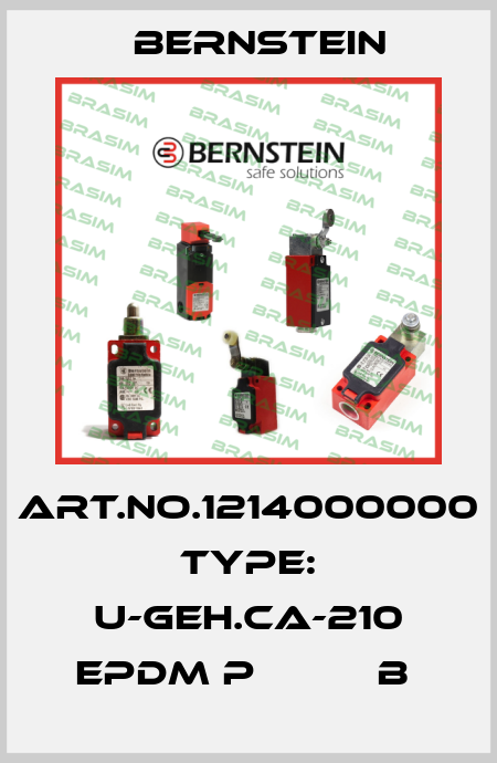 Art.No.1214000000 Type: U-GEH.CA-210 EPDM P          B  Bernstein
