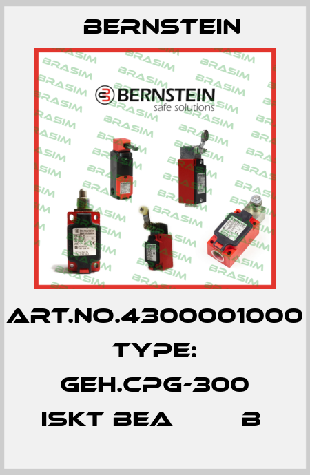 Art.No.4300001000 Type: GEH.CPG-300 ISKT BEA         B  Bernstein