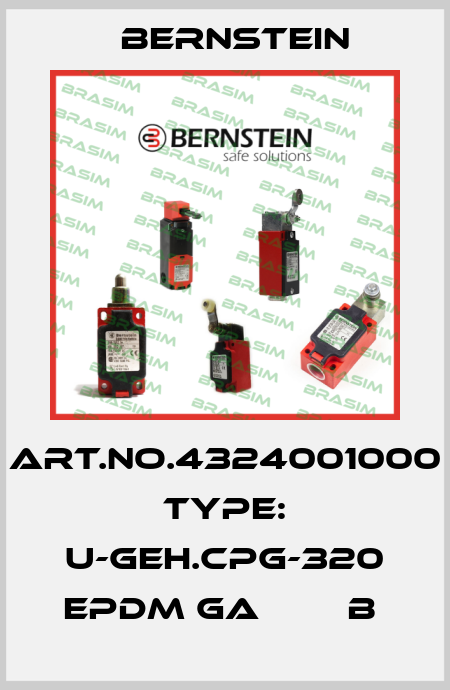 Art.No.4324001000 Type: U-GEH.CPG-320 EPDM GA        B  Bernstein