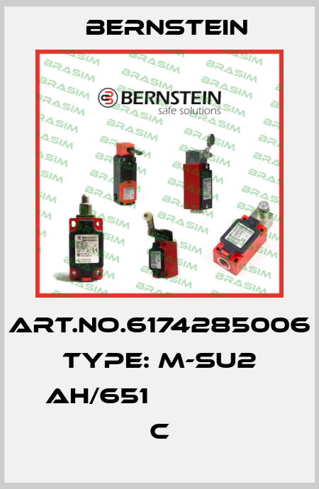 Art.No.6174285006 Type: M-SU2 AH/651                 C Bernstein
