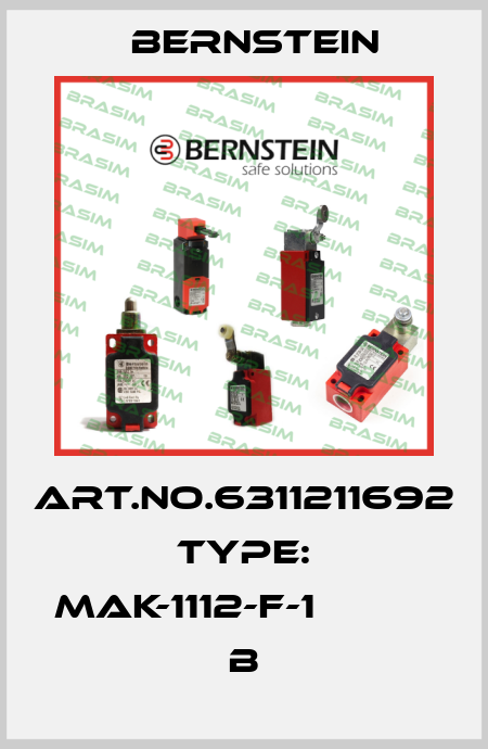 Art.No.6311211692 Type: MAK-1112-F-1                 B Bernstein