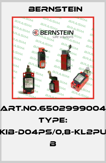 Art.No.6502999004 Type: KIB-D04PS/0,8-KL2PU          B Bernstein