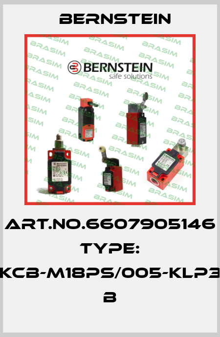 Art.No.6607905146 Type: KCB-M18PS/005-KLP3           B Bernstein
