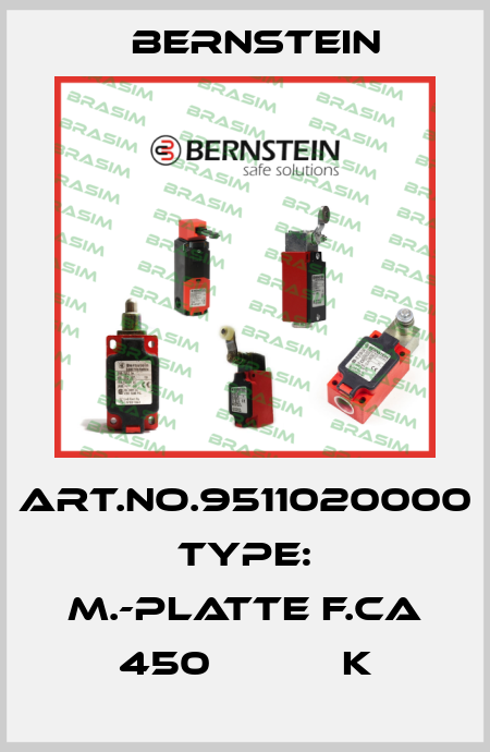 Art.No.9511020000 Type: M.-PLATTE F.CA 450           K Bernstein