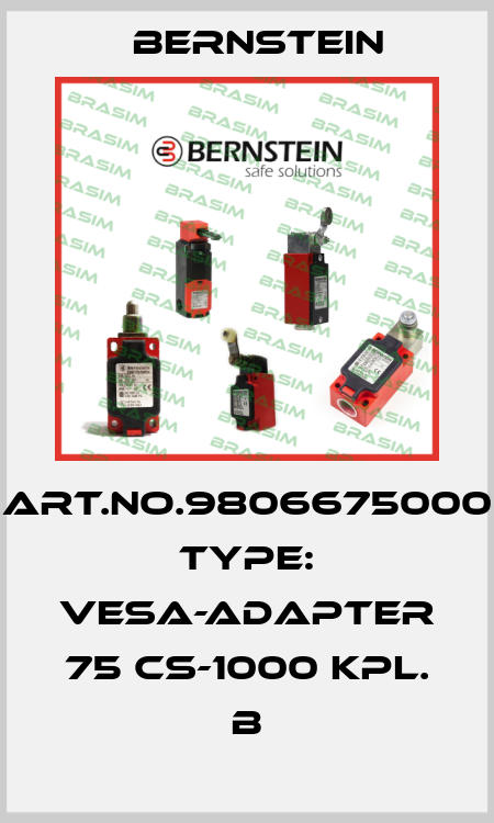 Art.No.9806675000 Type: VESA-ADAPTER 75 CS-1000 KPL. B Bernstein