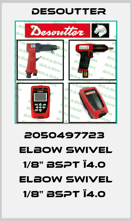2050497723  ELBOW SWIVEL 1/8" BSPT Ï4.0  ELBOW SWIVEL 1/8" BSPT Ï4.0  Desoutter