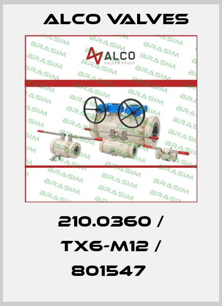 210.0360 / TX6-M12 / 801547  Alco Valves