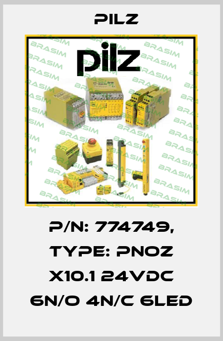 p/n: 774749, Type: PNOZ X10.1 24VDC 6n/o 4n/c 6LED Pilz