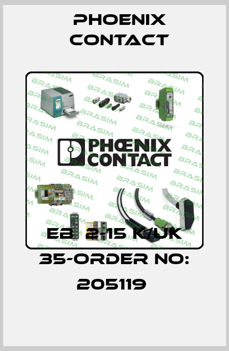 EB  2-15 K/UK 35-ORDER NO: 205119  Phoenix Contact