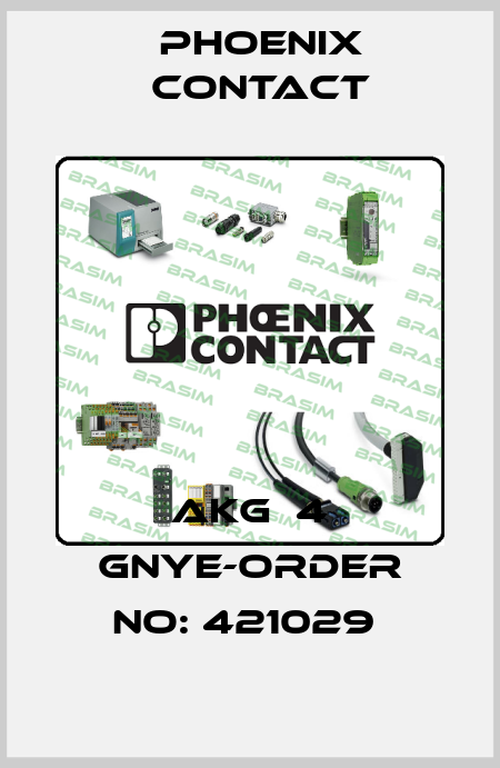 AKG  4 GNYE-ORDER NO: 421029  Phoenix Contact