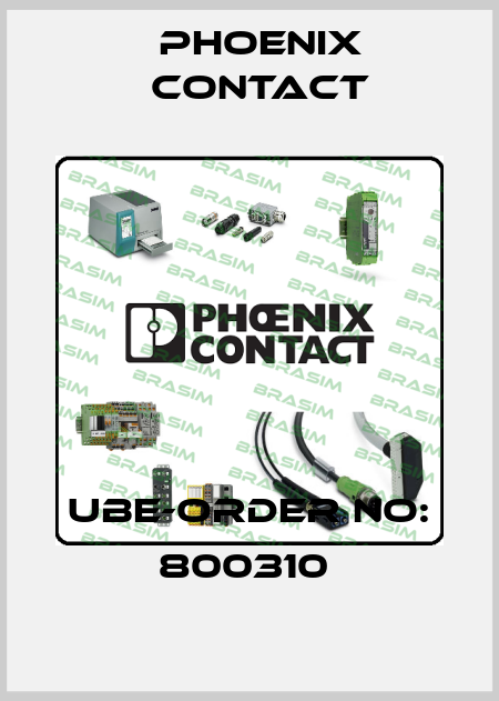 UBE-ORDER NO: 800310  Phoenix Contact