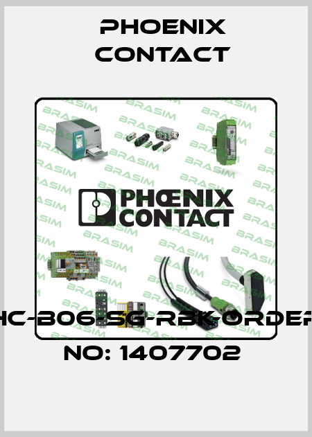 HC-B06-SG-RBK-ORDER NO: 1407702  Phoenix Contact