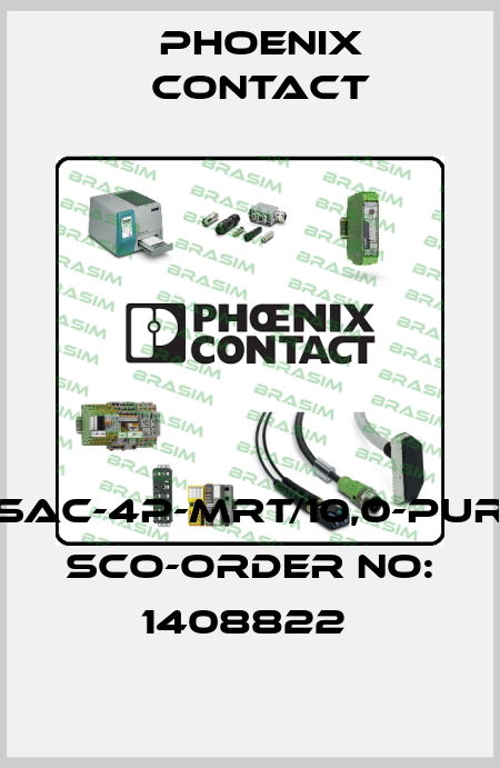 SAC-4P-MRT/10,0-PUR SCO-ORDER NO: 1408822  Phoenix Contact