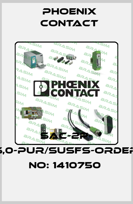 SAC-2P- 5,0-PUR/SUSFS-ORDER NO: 1410750  Phoenix Contact