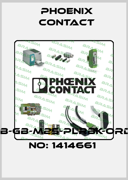 HC-B-GB-M25-PLRBK-ORDER NO: 1414661  Phoenix Contact