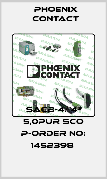 SACB-4/ 4- 5,0PUR SCO P-ORDER NO: 1452398  Phoenix Contact