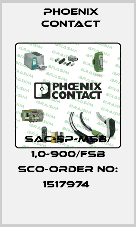 SAC-5P-MSB/ 1,0-900/FSB SCO-ORDER NO: 1517974  Phoenix Contact