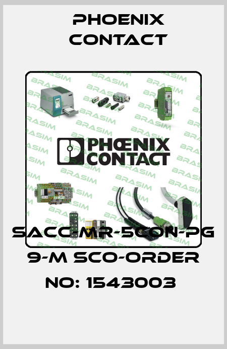 SACC-MR-5CON-PG 9-M SCO-ORDER NO: 1543003  Phoenix Contact