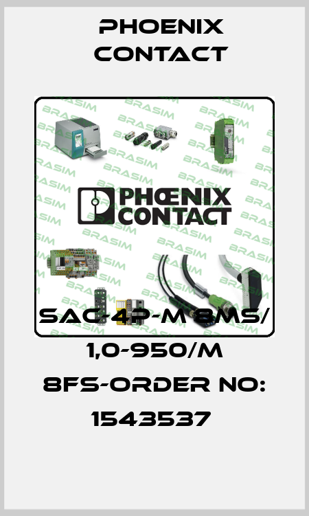 SAC-4P-M 8MS/ 1,0-950/M 8FS-ORDER NO: 1543537  Phoenix Contact