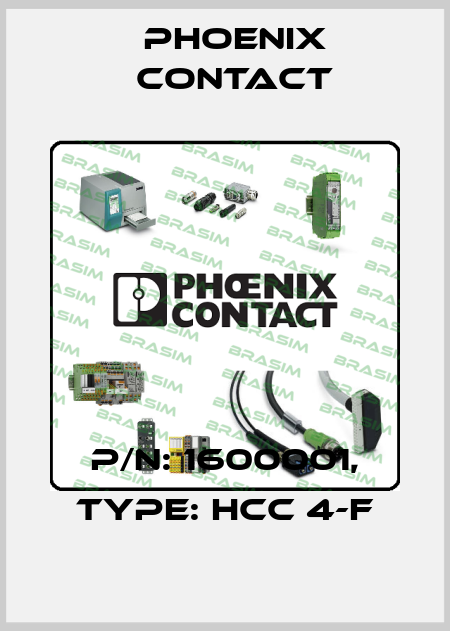 P/N: 1600001, Type: HCC 4-F Phoenix Contact