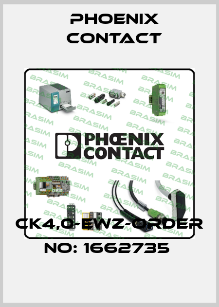 CK4,0-EWZ-ORDER NO: 1662735  Phoenix Contact