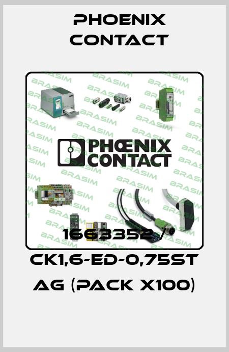 1663352 / CK1,6-ED-0,75ST AG (pack x100) Phoenix Contact