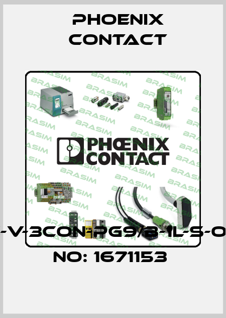 SACC-V-3CON-PG9/B-1L-S-ORDER NO: 1671153  Phoenix Contact
