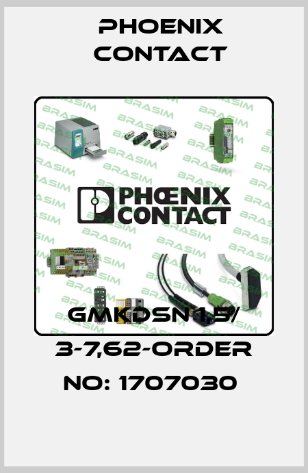 GMKDSN 1,5/ 3-7,62-ORDER NO: 1707030  Phoenix Contact