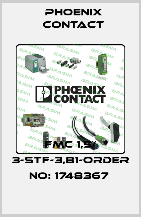 FMC 1,5/ 3-STF-3,81-ORDER NO: 1748367  Phoenix Contact