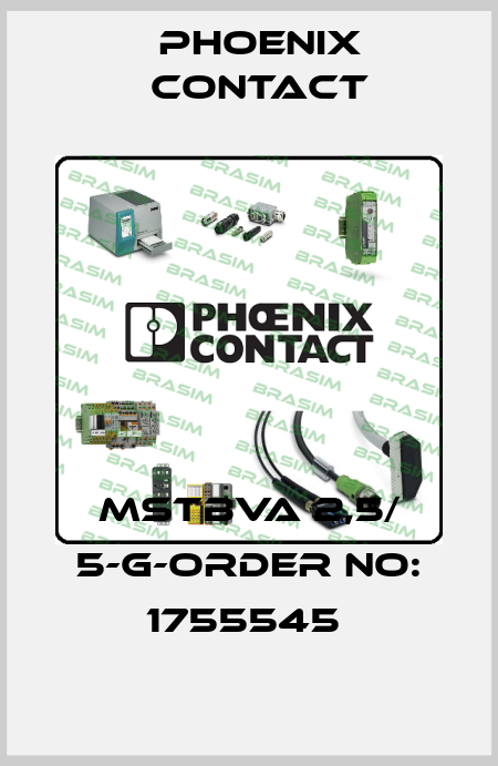 MSTBVA 2,5/ 5-G-ORDER NO: 1755545  Phoenix Contact