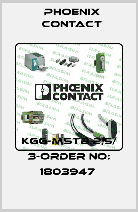 KGG-MSTB 2,5/ 3-ORDER NO: 1803947  Phoenix Contact