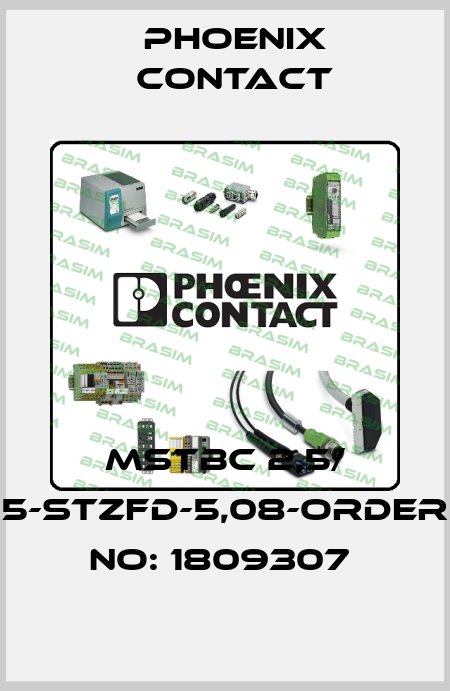 MSTBC 2,5/ 5-STZFD-5,08-ORDER NO: 1809307  Phoenix Contact