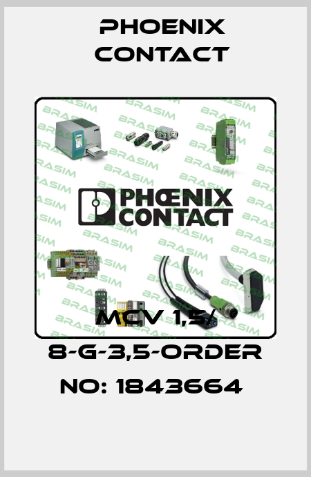 MCV 1,5/ 8-G-3,5-ORDER NO: 1843664  Phoenix Contact
