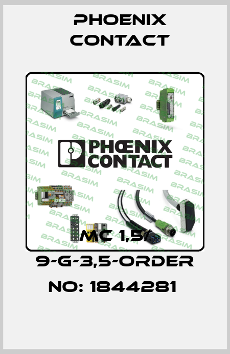 MC 1,5/ 9-G-3,5-ORDER NO: 1844281  Phoenix Contact